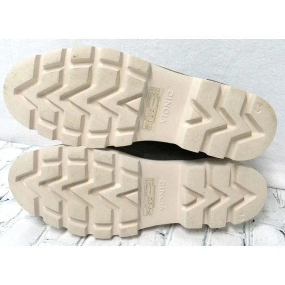 Vionic Womens Ballari Olive Suede Lace Up Shoes Size 7 Wide Lug Soles Comfort - Picture 6 of 7